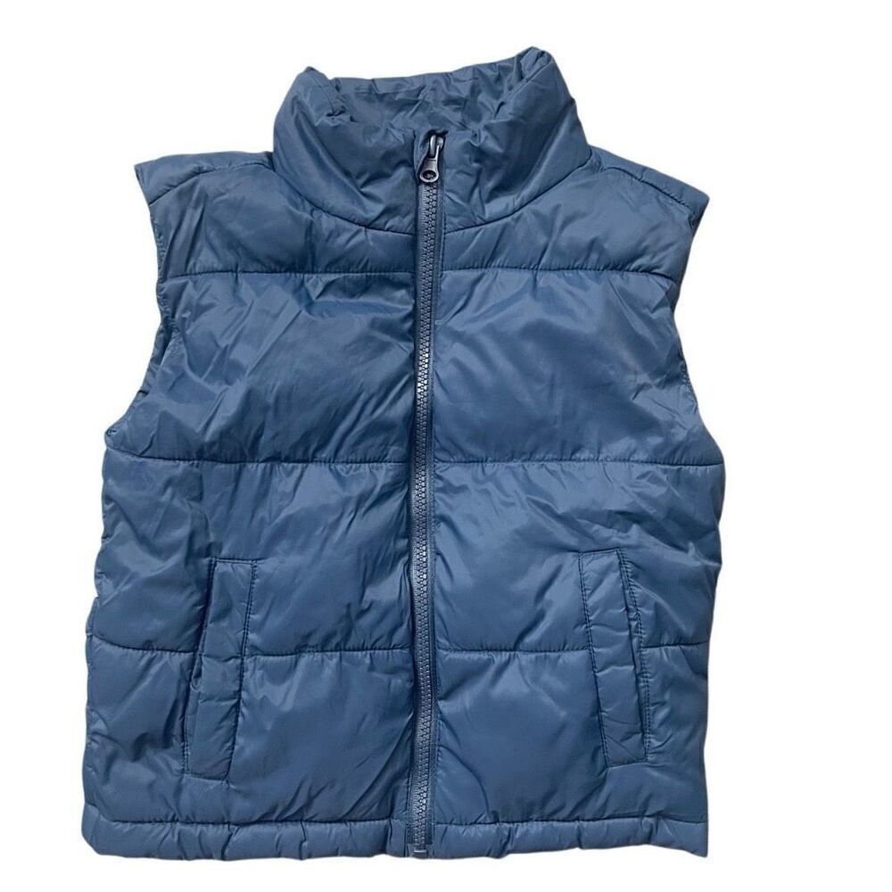 Xersion Boy’s Historic Navy Full Zip Quilted Nylon Puffer Vest Size XS 6-7